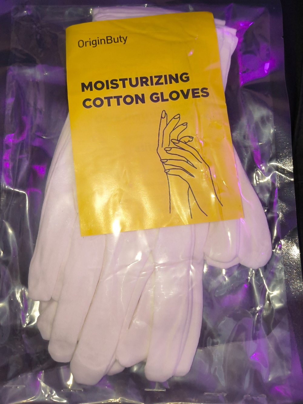 Moisturizing Cotton Gloves - White